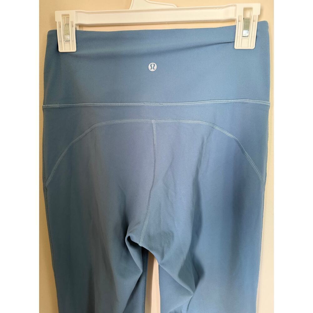 Lululemon | Utility Blue Groove Super High Rise Flared Pants Nulu Activewear- 8 - Picture 7 of 11